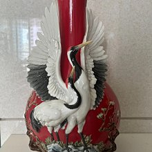 Franz法藍瓷故宮授權作品“海鶴來朝”大花瓶（高：46cm-【聚寶閣】26