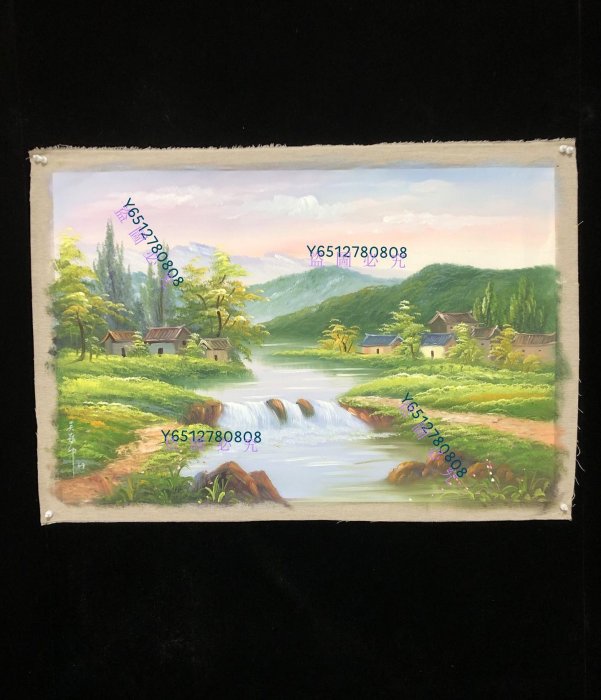 純手描き 油画 風景画 吴冠中 作品図 中国絵画 約60×71cm 未表装 121【吳冠中】風景，純手繪油畫，尺寸100*69cm左右，900135220【東方