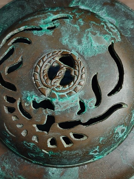 日本1932年產嚴選中古銅香爐壬申傳燈紀念失蠟法鑄造青銅器香薰爐日本