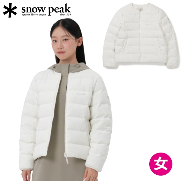 【Snow Peak (韓系) 日本 Land 女款輕量羽絨外套《象牙白》】S25WWGDJ61/保暖外套/登山/夾克/戶外