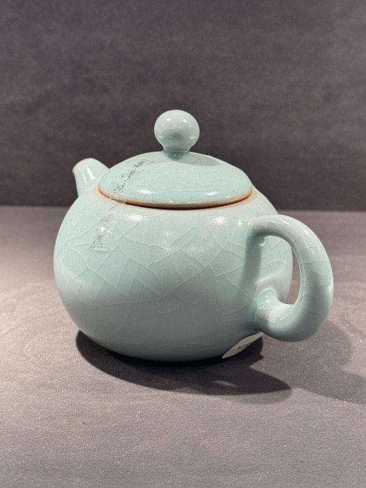 臺灣政宗西施壺開片蟬翼紋景德鎮汝窯品茗杯禮盒儀器茶具功夫茶具汝瓷