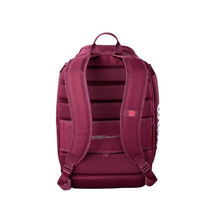 【曼森體育】Wilson Defyer V1 BACKPACK 網球 後背包 酒紅色 2026新款 可裝2支球拍