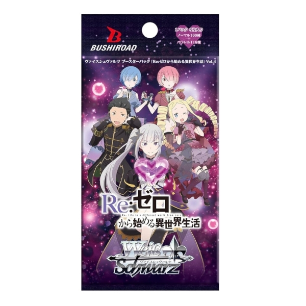 武士道Bushiroad 黑白雙翼卡牌遊戲 WSBP盒裝擴充包-Re:從零開始的異世界生活 Vol.4