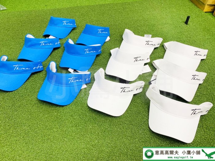 [小鷹小舖] Adidas Golf Twill Visor 高爾夫 男仕中空球帽 運動中空遮陽帽 雙面編織 白/淺藍