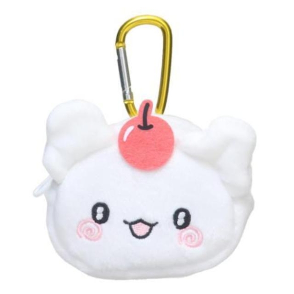 小禮堂 Sanrio 三麗鷗 幽靈丸 絨毛扣環小物收納包 (大臉款)