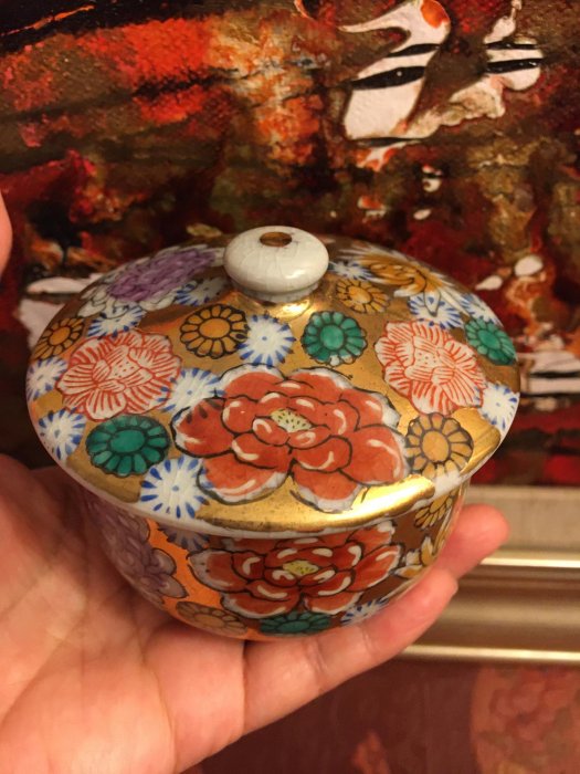 美品！ 九谷焼 陶勝造 金彩色絵花鳥図 花瓶 高さ26cm Yahoo!オークション -