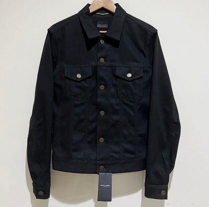 聖羅蘭 SAINT LAURENT 超黑高磅數單寧牛仔外套Hedi Slimane 操刀 ysl dior homme Levi’s  Prada 單寧 sac