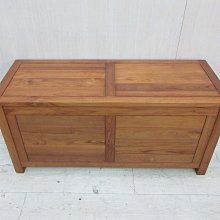 新竹二手家具◎百豐悅2手家具-二手 斗櫃 120公分詩肯柚木收納櫃 上掀收納櫃 實木斗櫃 苗栗二手傢俱 沙鹿2手家具