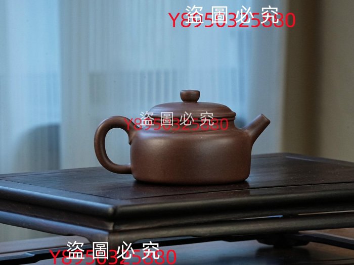 德钟（袁朝舟版） 紫砂壶紫泥180cc 半手工制袁朝舟师打样复刻古董古玩