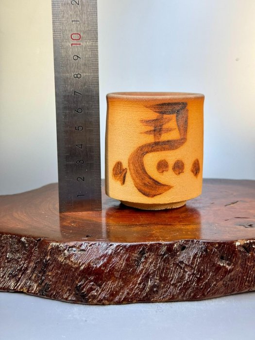 日本舶來品/信樂古窯/主人杯/名家神崎紫峰全品全新/原貢箱/原貢布/直筒