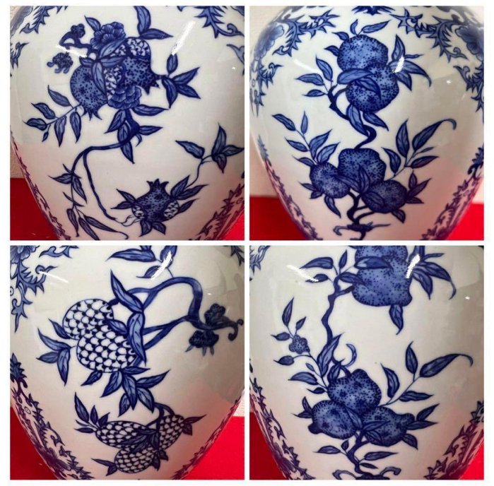 中國古美術清時代乾隆年製青花花卉文青花瓷花瓶y117 | Yahoo拍賣