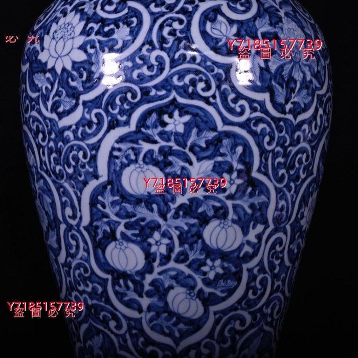 元代青花花卉紋梅瓶，高48×25厘米??1385A015500 【錦繡古玩】 | Yahoo拍賣