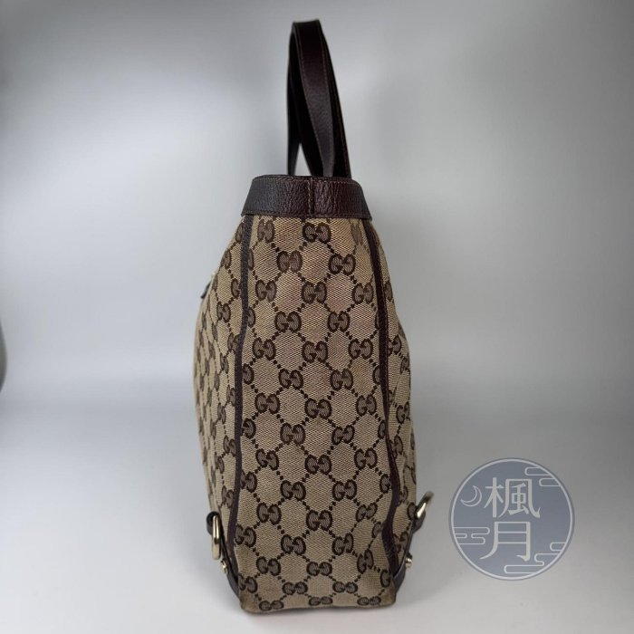 一元起標08/27】 GUCCI 141472 棕G紋托特包| Yahoo拍賣