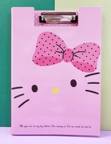 【震撼精品百貨】Hello Kitty 凱蒂貓~三麗鷗 KITTY 日本A4檔案夾/板-蝴蝶結#25039