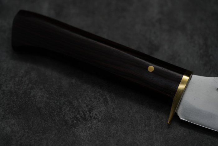 秋友義彦鍛造所🔪白二鋼甲伏造(本燒) 富士小刀(雙面刃) 15cm🔪 | Yahoo拍賣