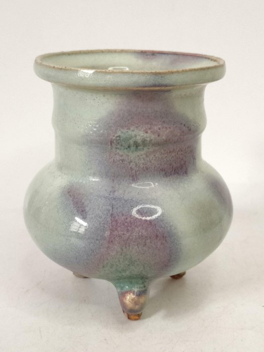 鈞窯香爐，口直徑7.4cm，高10.2cm，器型規整，釉色溫潤| Yahoo拍賣