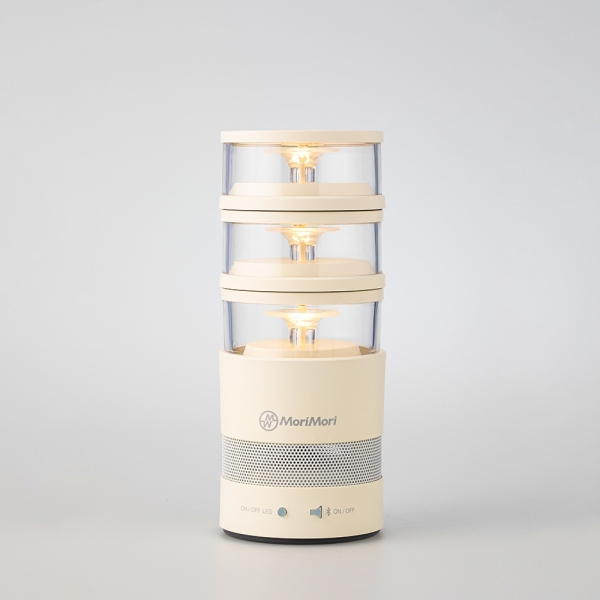 【時尚生活】《MoriMori》LASMO Speaker FLM-1701-WH多功能LED燈 小夜 氣氛燈 照明燈 分離式 藍芽音響 露營
