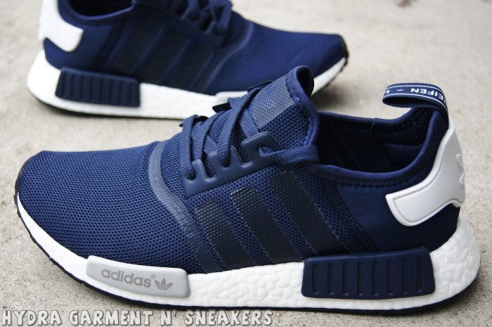adidas gazelle silver green womens 2016 Adidas Originals NMD R1 Collegiate Navy Mesh S79161 藍白– KixBros
