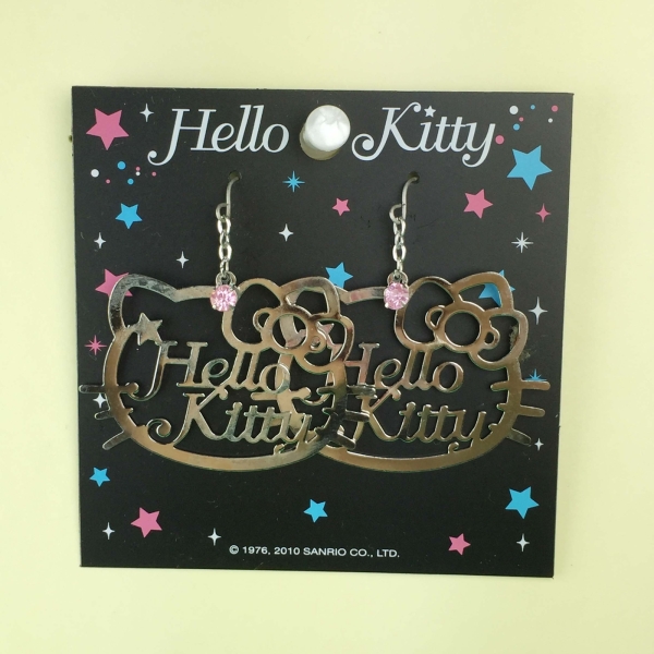 【震撼精品百貨】Hello Kitty 凱蒂貓~造型耳環-數字大頭造型