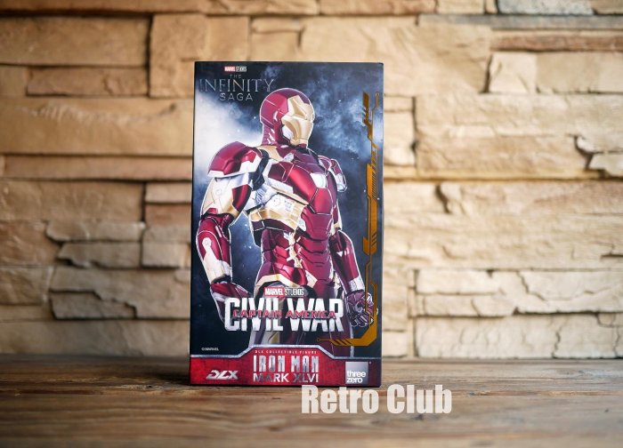 Retro CLUB【一元起標】【全新】香港玩具品牌 Threezero 復仇者聯盟 無限傳奇鋼鐵人Mark 46 DLX版 K260954