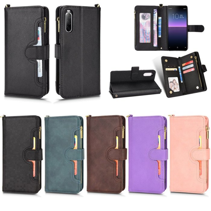 SONY Xperia1IV Xperia10IV Xperia1III 1II 10II Pro-i 拉鍊 卡槽 皮套