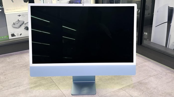 【台南橙市競標】Apple iMac 24吋 4.5k Retina M1 8CPU 8GPU 8GB 256G SSD 藍色 2021年 暇疵 #100969