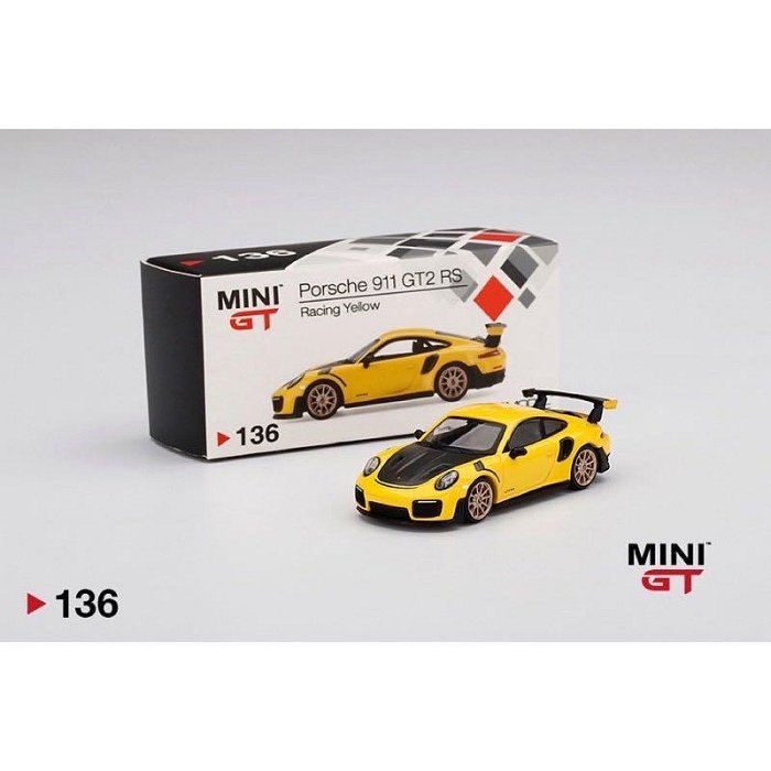未開封レア品★mini GTポルシェPorsche911 GT2 RSイエロー★ MINI GT 1/64スケール「ポルシェ911 GT2 RS」(レーシング