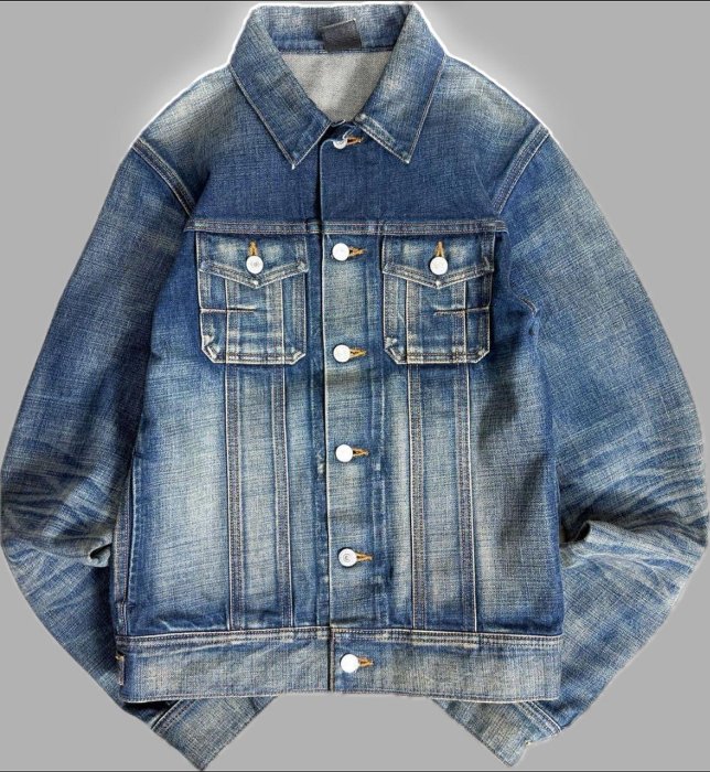 dior homme 限量款刷色牛仔外套