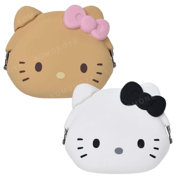 小禮堂 Sanrio 三麗鷗 Hello Kitty 矽膠造型零錢包 (大臉款)