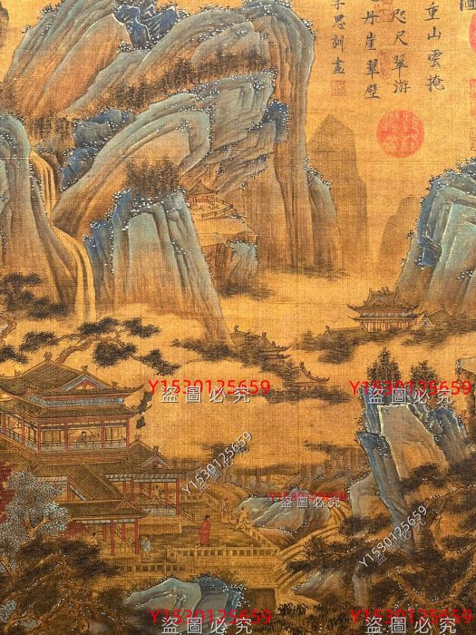 李思訓絲絹山水畫，李思訓南唐著名畫家他的畫作都極為超絕，尤工山石
