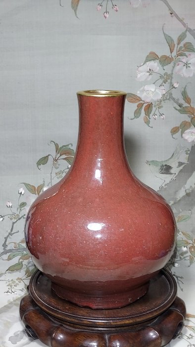 清代乾隆紅釉天球瓶| Yahoo拍賣