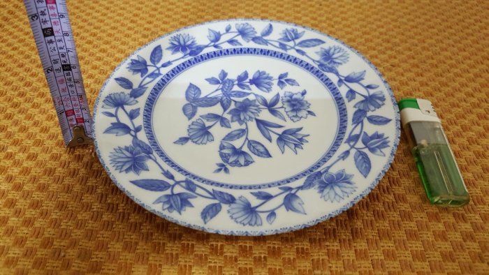 早期日本東濃名磁青花骨磁盤，日本製正品ORIENT BLUE ORIGINAL TONO