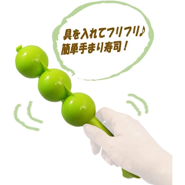 asdfkitty*日本製 貝印 圓球 飯糰模型-快速做飯糰-變化多-三連圓球壽司飯糰模型 搖搖飯糰模型