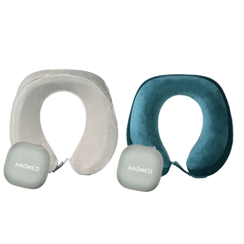 Travel Blue ANOMEO頸枕組-灰色/湖水綠AN1011&AN1012 旅行 頸枕【愛買】