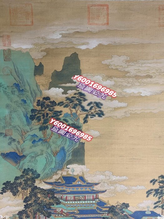 仇英（1505-1552），仙山樓閣圖，明代畫家，與沈周、文徵明、唐寅并稱