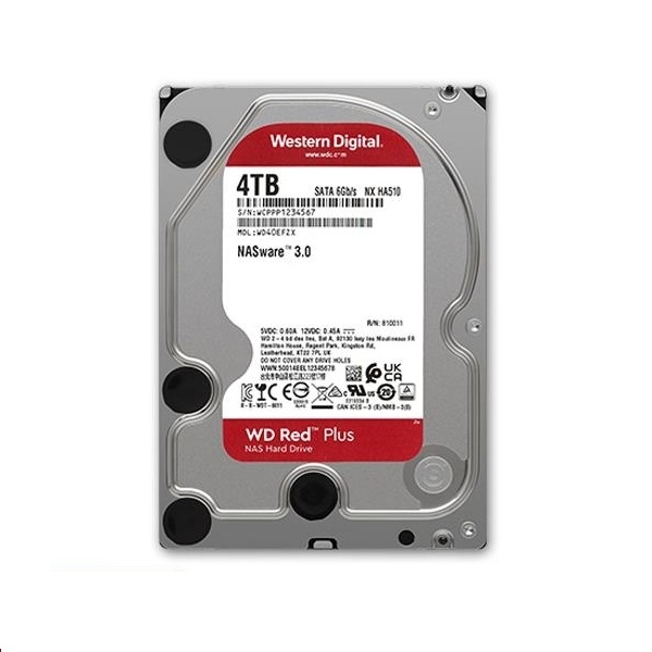 WD Red Plus 紅標 Plus 4TB 3.5吋 NAS硬碟 WD40EFZZ