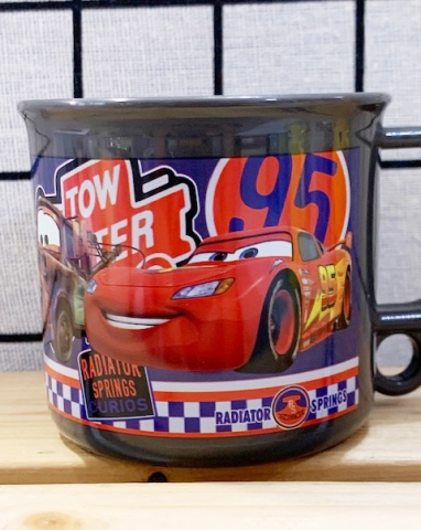 【震撼精品百貨】汽車總動員 Cars~日本迪士尼Disney 卡斯握把塑膠杯/水杯-灰#39441