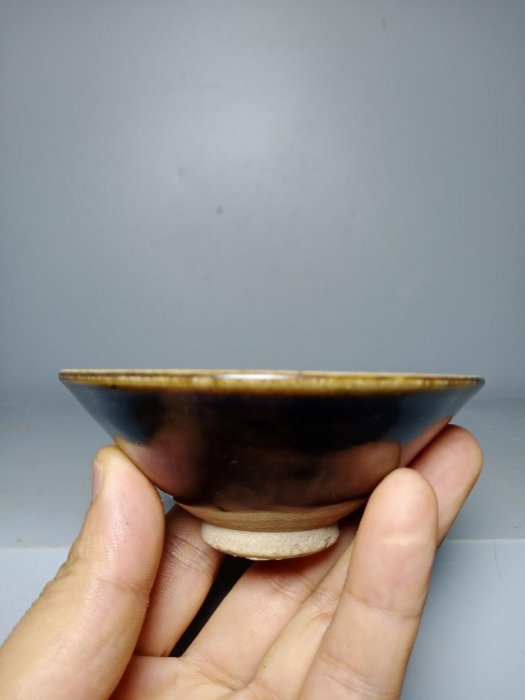 磁州窯鐵銹花口徑10.1cm高4cm宋金古瓷茶盞唐宋明清收藏推薦宋瓷| Yahoo拍賣
