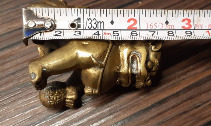 二手早期珍藏~鎮宅富貴銅雕老銅獅子一對小號獅子辟邪化煞助事業