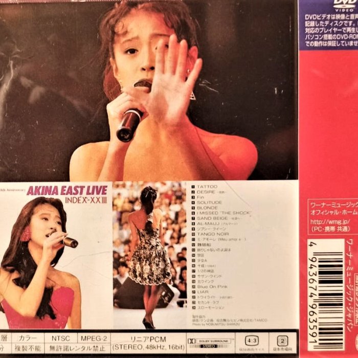 中森明菜 AKINA EAST LIVE INDEX-XXIII DVD Amazon.com: Akina Nakamori - 8th Anniversary Akina East Live