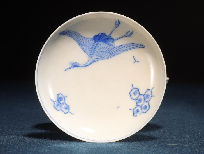 1/18結標古青花染付雙鶴紋清陶園製款蓋碗一組BEA0517 -日料缽碗套缽