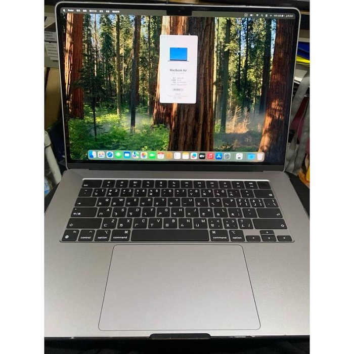 原廠延長保固中 MacBook Air 2024 15吋 M3 16G/512G 灰 台灣公司貨 電量100 A3114