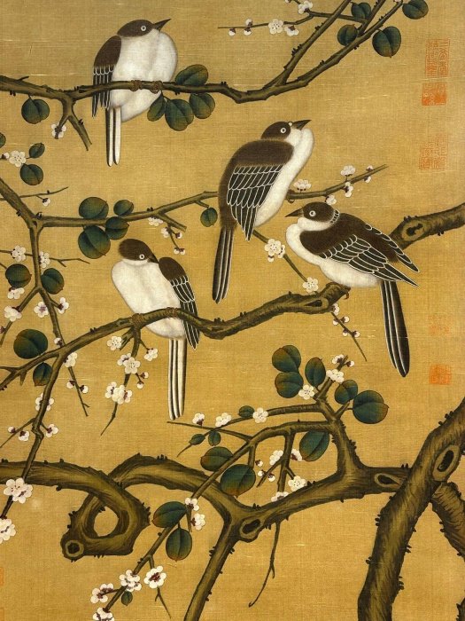 宋徽宗絲絹手繪《花鳥圖》 《畫盒珍藏》宋徽宗是帝王中最有繪畫【十大