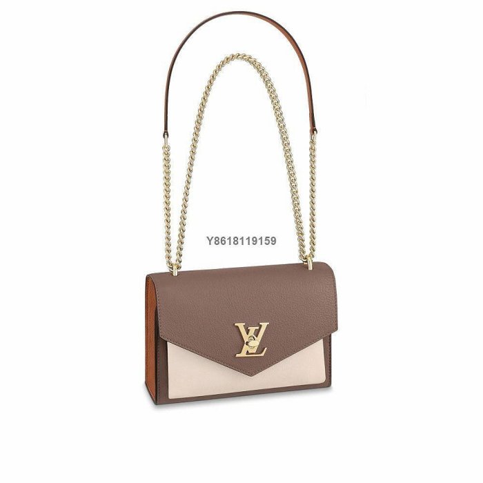 【二手】LV MYLOCKME女包LOGO旋鎖 鏈條包 單肩包 斜挎包 信封包 M51418