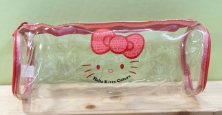 【震撼精品百貨】Hello Kitty 凱蒂貓~Hello Kitty日本SANRIO三麗鷗KITTY透明化妝包/筆袋-紅*90115