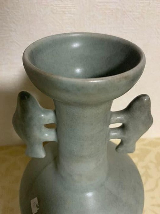 中國古美術南宋青釉雙魚龍耳花瓶倉庫整理品| Yahoo拍賣