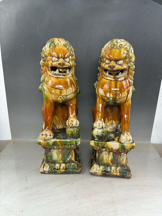 唐三彩、獅子 三彩獅子 文化遺産オンライン