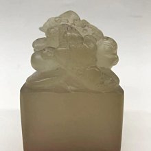 壽山石荔枝凍石印章，尺寸如圖，320不謹慎舊藏古玩古董【南小瓷】二手