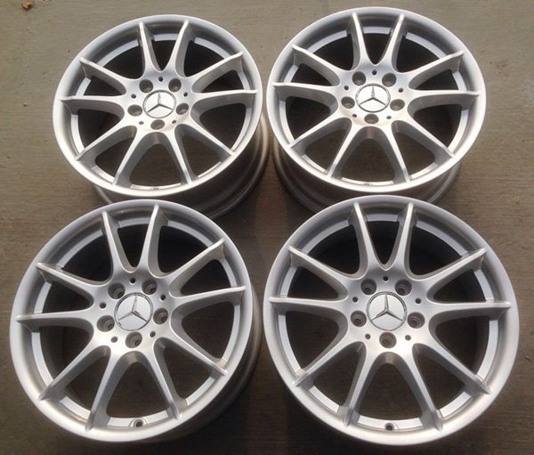 【員林 小茵 中古 物流區】賓士 B180原廠圈 17吋 5X112 / 7J / ET49 銀 W204適用