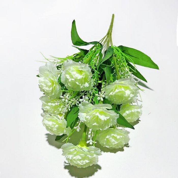 10頭康乃馨模擬花束塑膠絹花假花裝飾花人造花母親節禮物手捧花束10頭康乃馨模擬花束塑膠絹花假花裝飾花人造花母親節禮物手捧